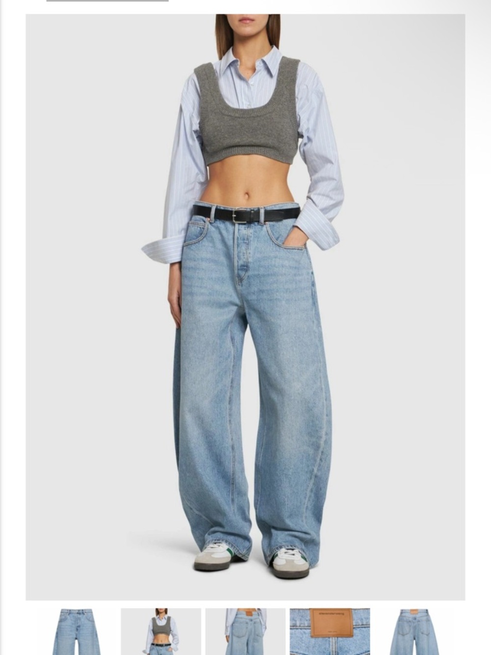 Alexander Wang Oversize Rounded Low Rise Jeans